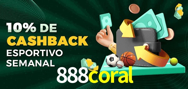 10% de bônus de cashback na 888coral